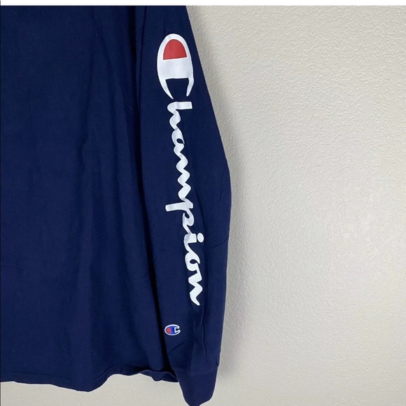 Champion Long Sleeve Spell Out Shirt Mens Size 2XL - Picture 2 of 5